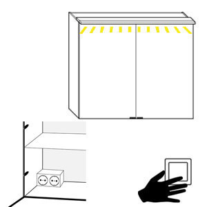 Spiegel-Beleuchtung: Raumschaltung