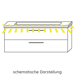 Waschtisch-Beleuchtung: mit LED, 12V, 2,2 Watt, 2900-6400K