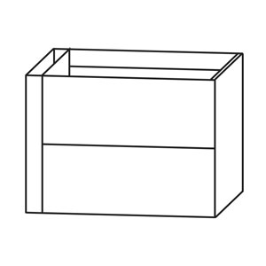 Ausführung Waschtischunterschrank: Dekorstreifen links, mit Push-to-open-Technik