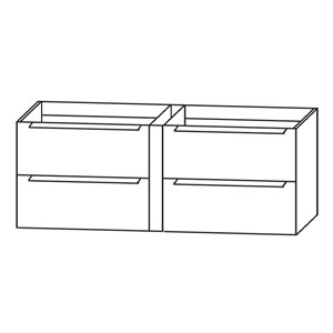 Ausführung Waschtischunterschrank: mit Griffleisten