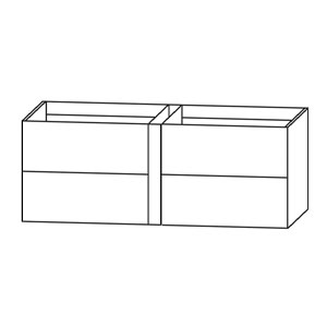 Ausführung Waschtischunterschrank: mit Push-to-open-Technik