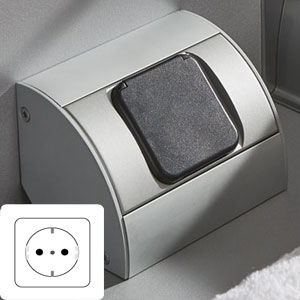 Zusatzsteckdose Waschtischunterschrank: Zusatzsteckdose Standard Ausführung