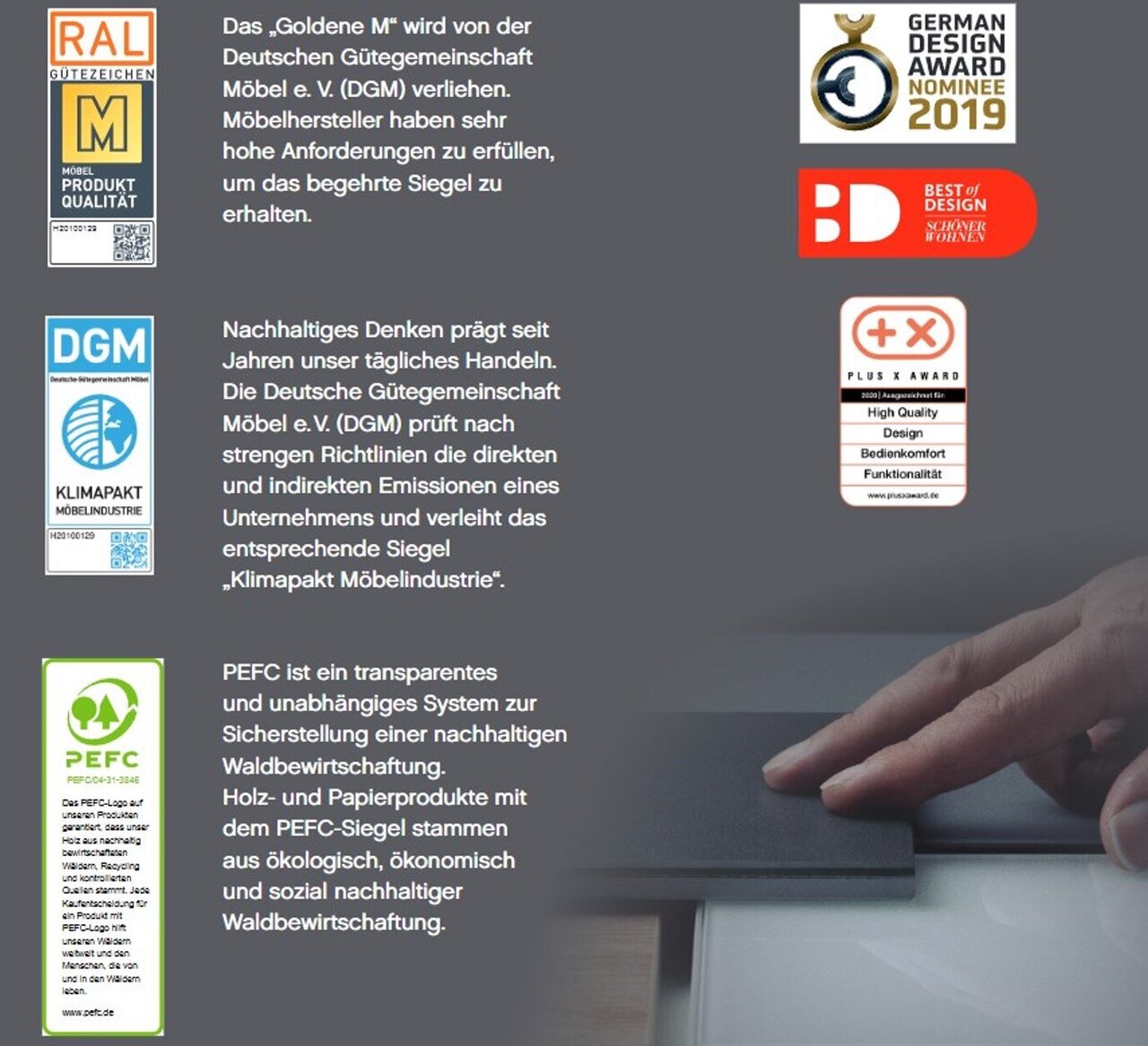 Pelipal Auszeichnungen