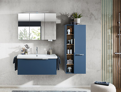Pelipal 7075 Badmöbel Set in Baltic Blau Matt Pelipal 7075 Badmöbel Set in Baltic Blau Matt