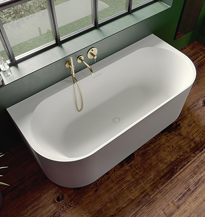 Riho Solid Surface Vorwand Oval Badewanne Riho Solid Surface Vorwand Oval Badewanne