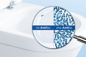 Spülrandloses WC mit AntiBac Beschichtung AntiBac Beschichtung